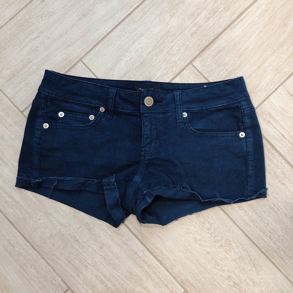 American Eagle Blue Corduroy Shorts